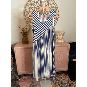 Women SHEIN Dress Blue White Striped M